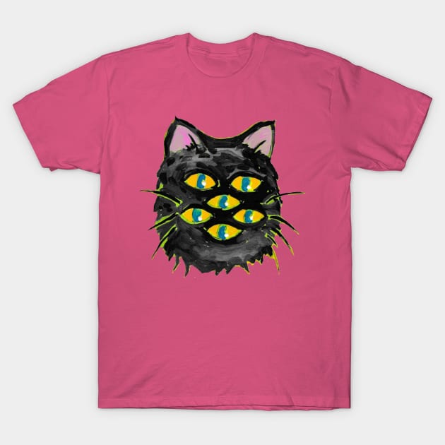 Watercolor Hexacat T-Shirt by TheMothFlock